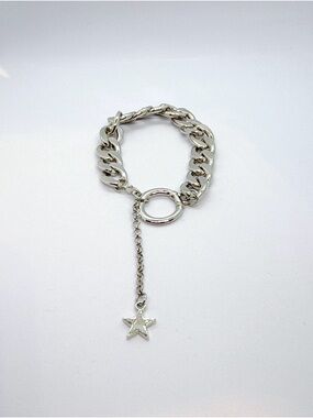 Silver Star Charm Chain Bracelet - Women Jewelry